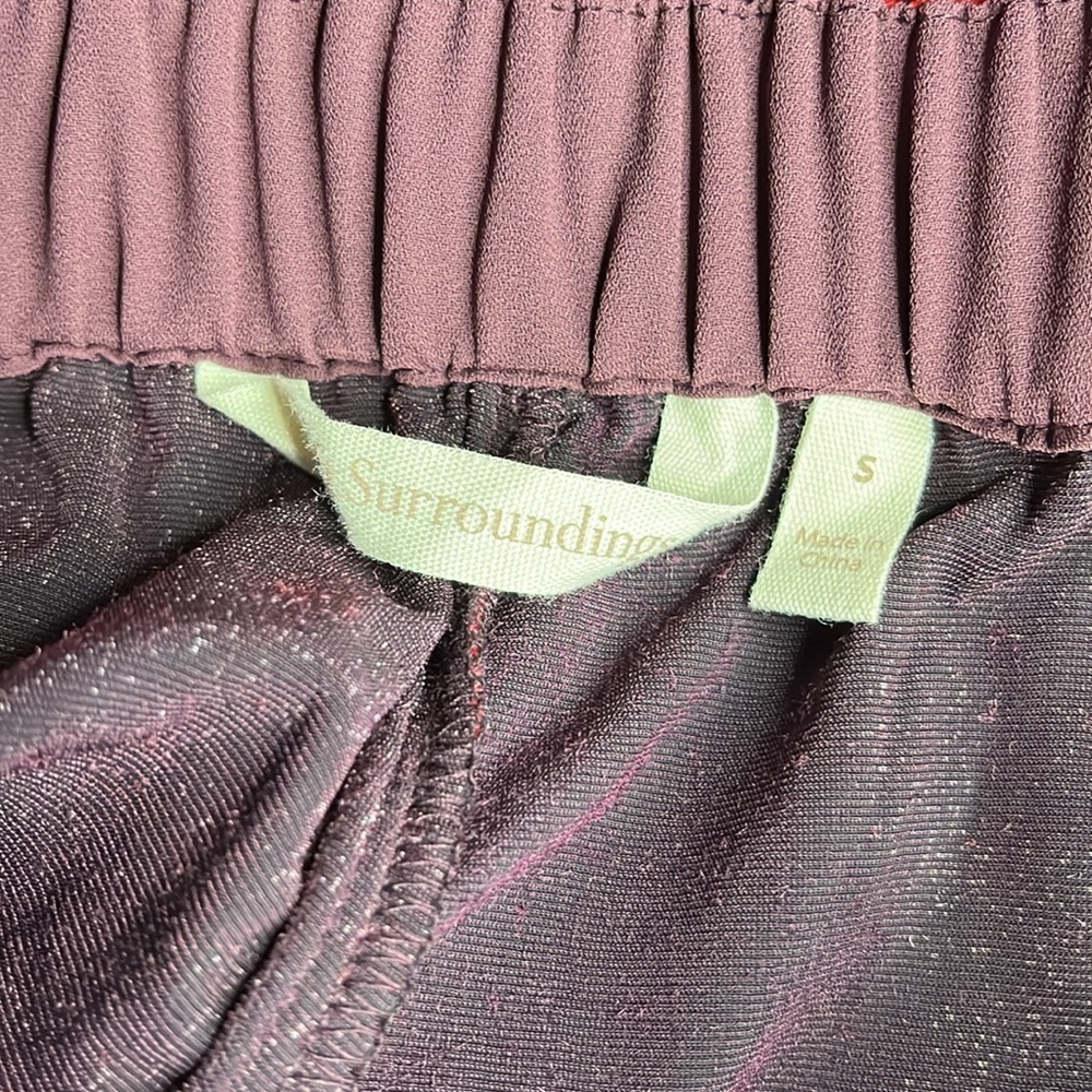 Soft Surroundings Aria Velvet Wide Leg Romantic Roses Pants - Picture 9 of 10
